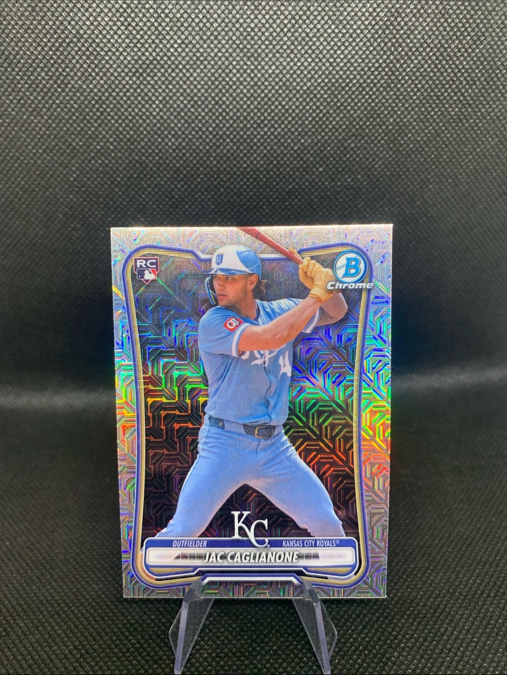 Kansas City Royals Jac Caglianone Chrome Refractor Rookie Card Pristine Shape - Picture 2 of 9